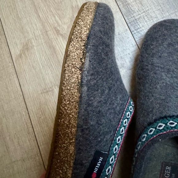 Unisex Haflinger Gray Wool Slip-On Mule Clogs - Picture 8 of 8